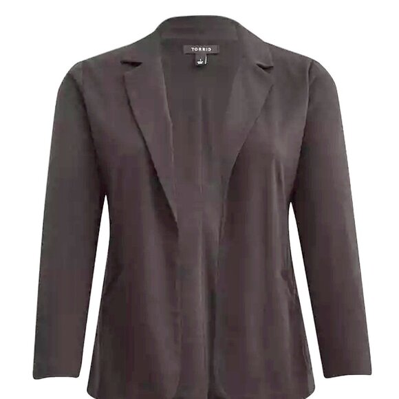 NWT TORRID Women's Longline Open Front Black Blazer - Picture 16 of 16